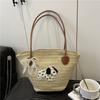 Beach Tide Niche Casual Women's Spring Commuting Large-capacity Straw Woven Bag Women's Shoulder Tote Bag