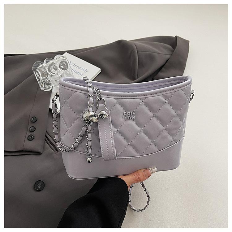 New Large-capacity Bag Female Sen Moe Trendy Diamond Chain One Shoulder Crossbody Women's Bag Simple Underarm Bag