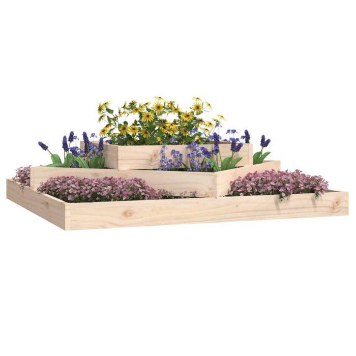 VidaXL Planter 112x112x27 Cm Solid Pine Wood 823885