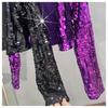 Small suit women's 2024 new heavy industry sequined temperament cardigan casual short sparkling typhoon jacket top