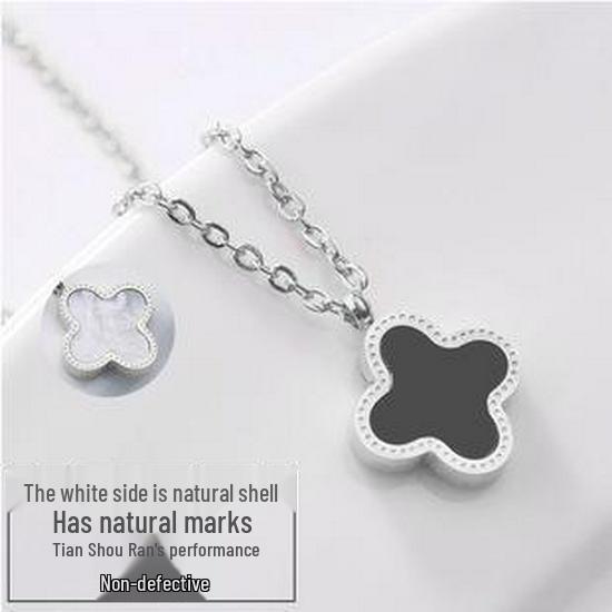 Summer Silver Titanium Steel Non-Fading Necklace - Elegant Women's Fashion, Light Luxury, High-End, All-Match Design