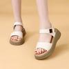 Thick-soled Roman Sandals Women's Summer 2025 New Small Height Increase Fashionable Versatile Flat-soled Soft-soled Beach Shoes