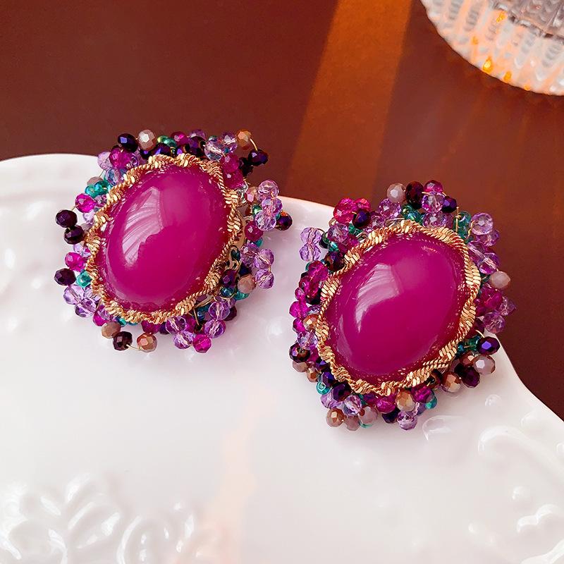 

Серьги-пусеты с подвеской в виде капли бриллианта Серебряная игла - Винтажный роскошный дизайн