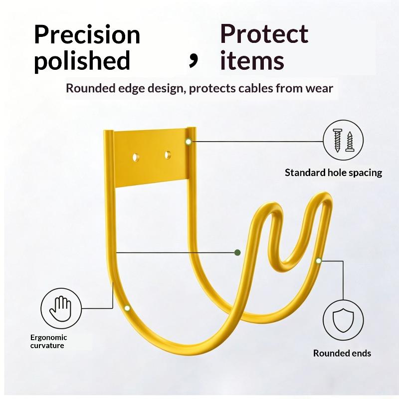 Wall Mounted Garden Hose Hanger Heavy Duty Sprayed Iron Water Pipe Storage Hook for 50ft Hose Patio Garden Use
