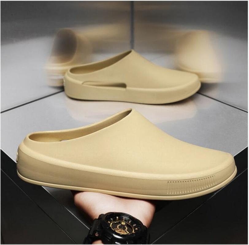 Classic Men's Solid EVA Summer Slippers High Quality Mens Casual Waterproof Shoes Men Slip-on Outdoor Slipper Man Beach Slides