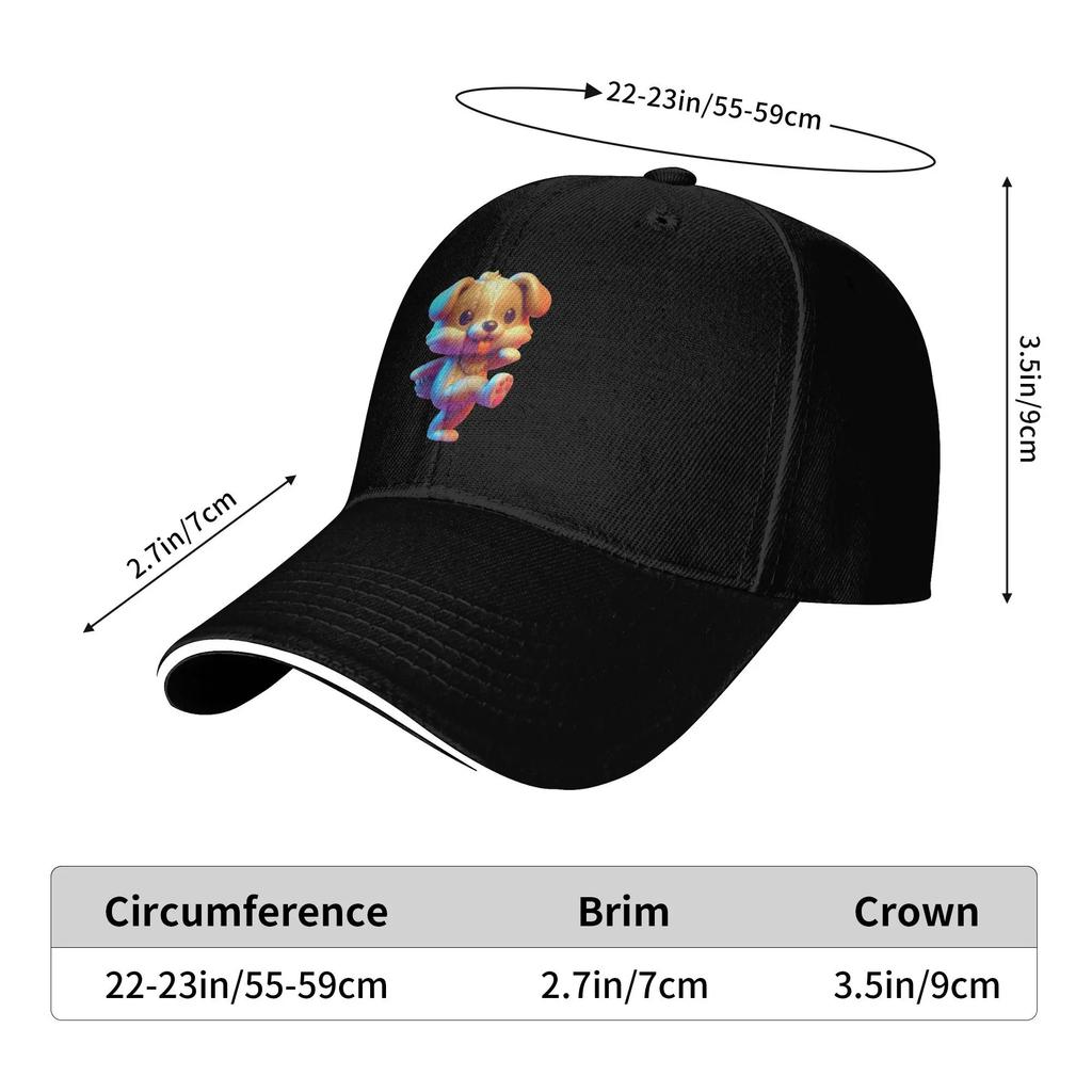 3D Animals Baseball Cap Dancing Dog Tennis Skate High Quality Trucker Hat Unisex Adult Fashion Design Baseball Caps