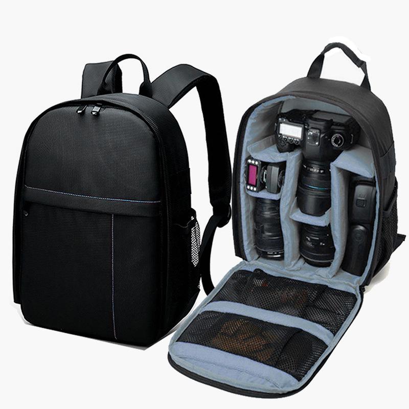 Outdoor Waterproof Large-Capacity DSLR Photography Backpack with Layered Storage