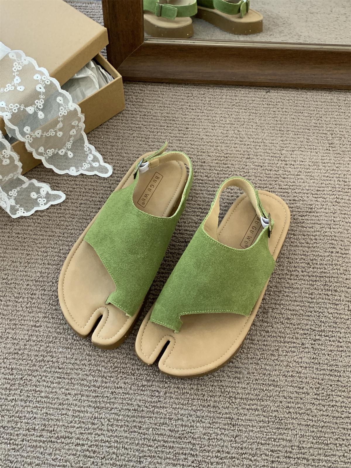 

Fashion Women s Plus Size 40 Sandals Buckle Strap Round Toe Casual Female Flat Shoes Thimble Toe Cover Heel Comfortable Light Sandal 40 зелёный