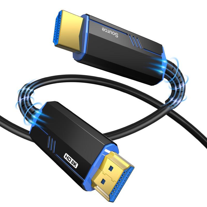 

8K HDMI Braided Fiber Optic Cable 2.1 - Supports 8K/60Hz & 4K/120Hz for TV, Monitor, and Computer HD Connection 0.1m