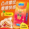 10pcs With Ribbed Spikes Men's Condoms Deep Stimulation Ultra Thin Condoms For Men Pineapple Flavor Sleeve For Penis Sex Toys