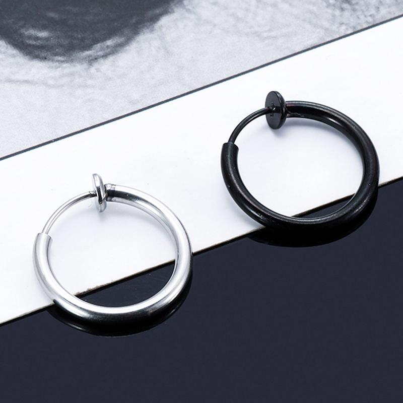 1/16 Paia Orecchini a Bottone Magnetici Uomo Acciaio Inossidabile Senza Foratura Orecchini a Cerchio Pendenti a Croce Unisex Orecchino Magnetico Clip-on con Zirconia Cubica