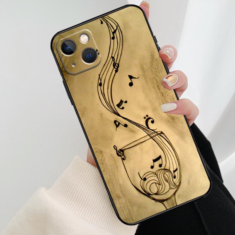 Music Note Musical Treble Clef Phone Case For iPhone 17 Pro Max 14 13 12 11 15 16 Pro Max mini 15 16 Plus 16e 17 Air Cover