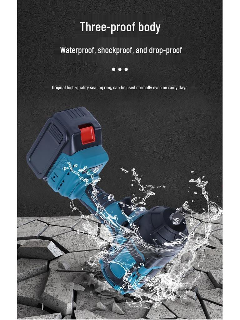 850N Brushless Multifunction Electric Impact Wrench with Lithium Battery for Auto Repair & Scaffolding