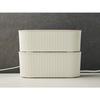 Modern Multi-Purpose Cable Management Storage Box Ivory