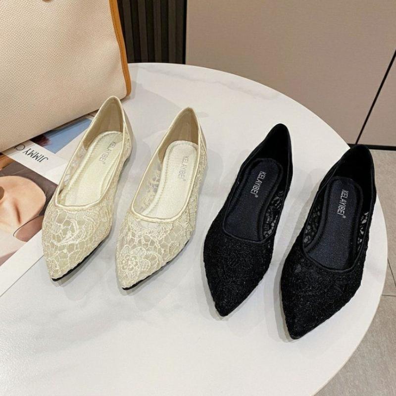 Slip-on Shoes for Women Office Pointed Toe Sexy Offers Woman Flats Offer Trends 2025 Vulcanized Shoe Deals New Arrival Cotton 39
