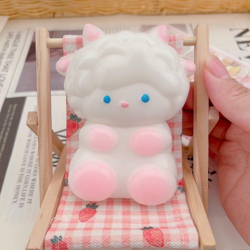 Squishy Cartoon Sheep Soft Squeeze Toy New Kawaii Low Rebound Stress Relief Toy Birthday Gift Reduce Stress Kids Toys Gifts