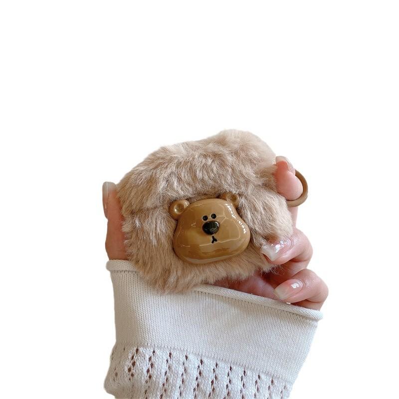 Cute Plush Three-dimensional Bear for Apple AirPods 1 Cartoon Protective Case 1st Generation Pro1 Bluetooth Headset Case