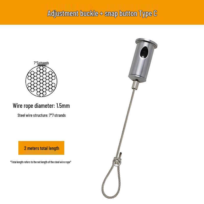 Adjustable Safety Hanging Kit: Rope, Buckle & Acrylic Board Line