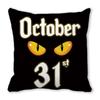 Creative Halloween Happy Letters Digital Printing Short Plush Pillow Covers for Car Sofa Office Cushion Cover Home Goods