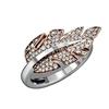 Exclusive for Amazon Fashion Accessories, Creative Leaf-shaped Two-tone Rose Gold Ring