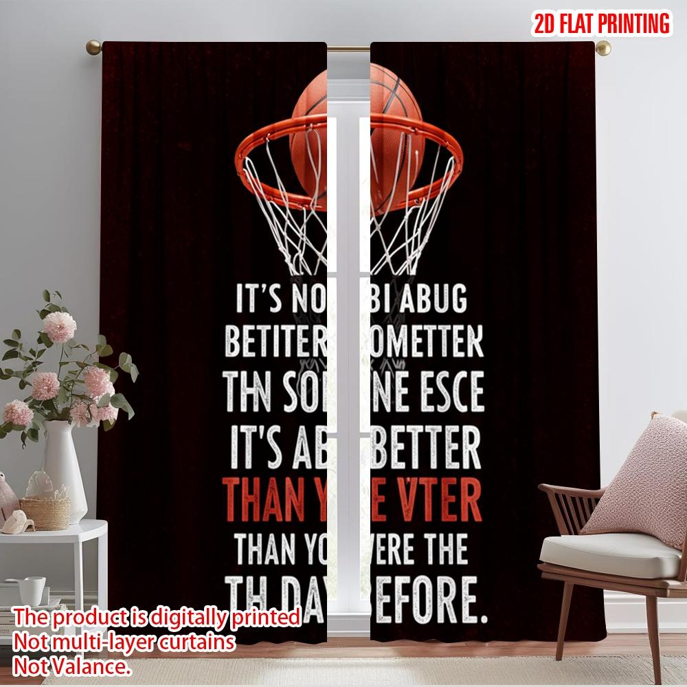 

2 шт. 2D плоская печать Драпировки Баскетбольная сетка Счет Мотивация Полиэфирная ткань Без электричества Праздничный праздник Идеально для 52.50×116.00 CM 2pcs