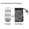 1/2/3/5pcs Portable Camping Seasoning Kit Mulistyles PET/Stainless Steel Travel Salt Pepper Container Bag 4
