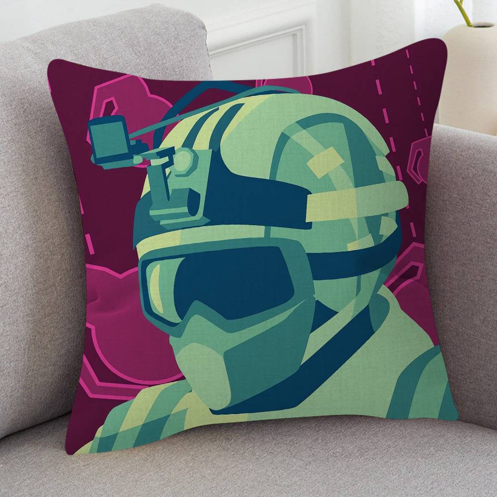 Game Rainbow Six Pillow Case Soft Double Sided Print Sofa Cushion Cover Throw Pillow Covers