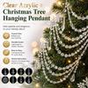 Clear Beaded Hanging Garland Christmas Tree Garland Festive Hanging Decoration