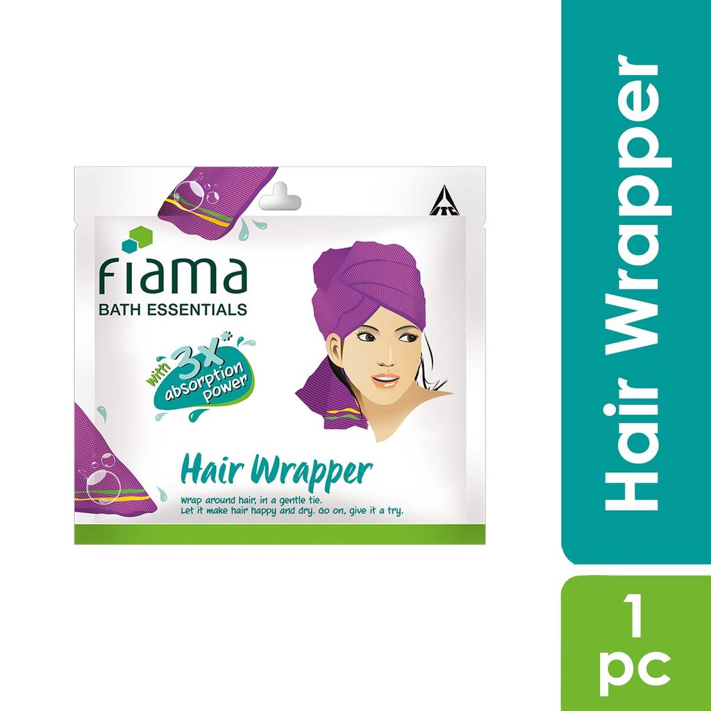 Fiama Bath Essential Hair Wrap Gentle Microfiber Hair Towel for Women Pack of 1 Quick Dry Bath Accessory
