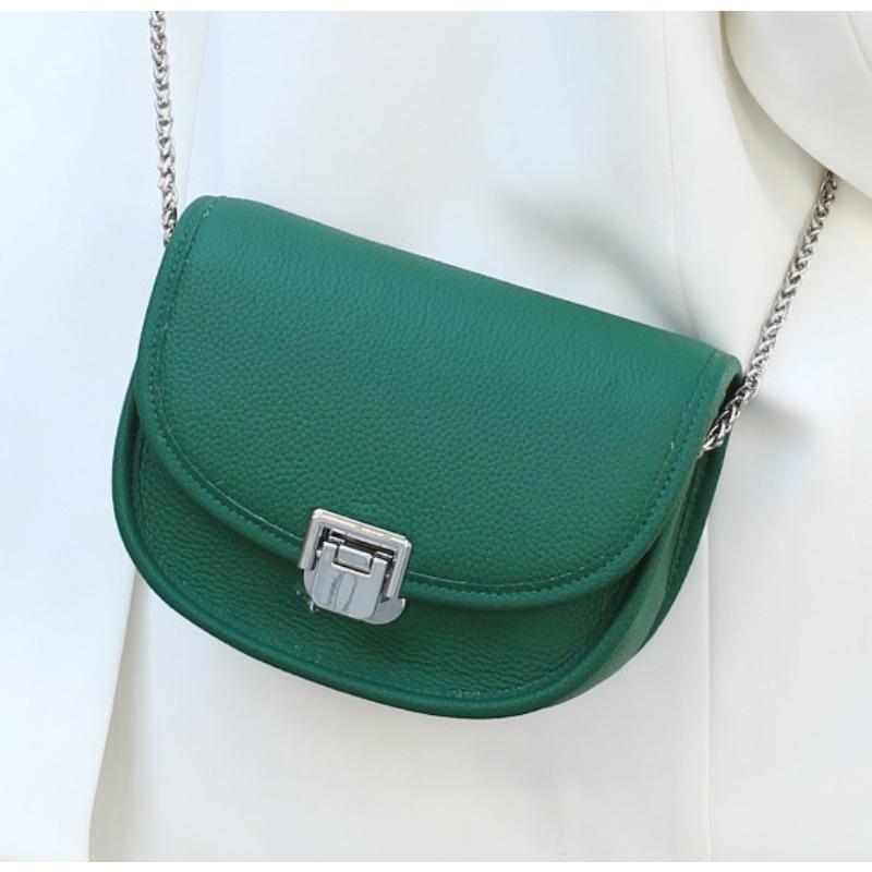 

Girls Bag Shoulder Messenger Bag Soft Leather зелёный