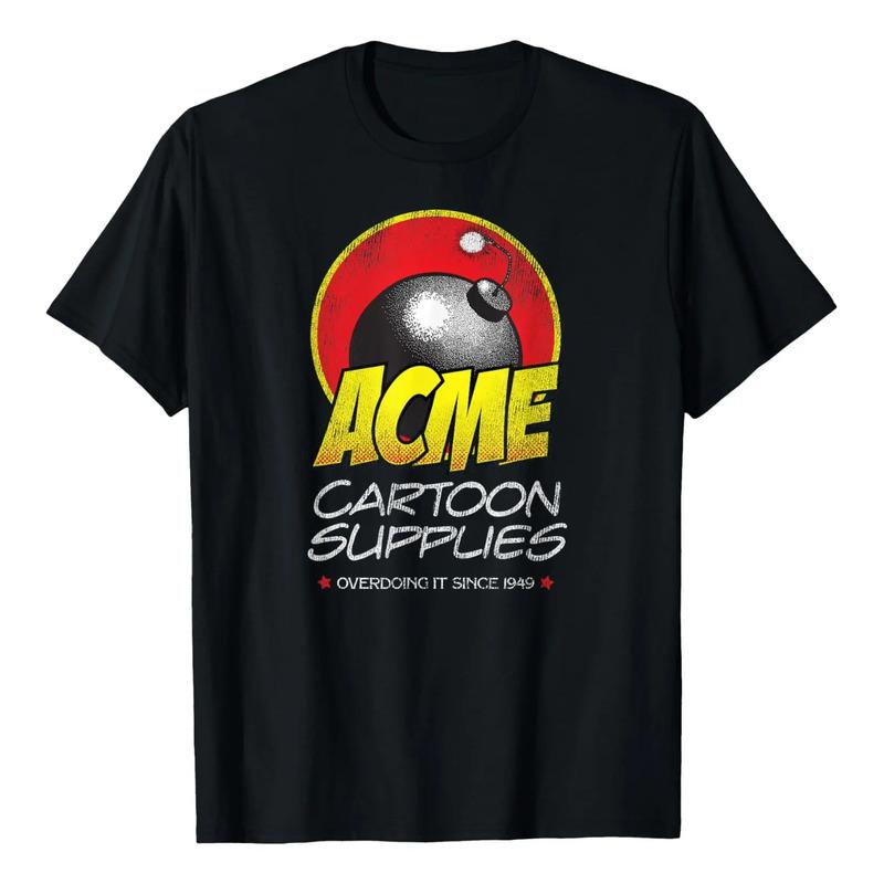Camiseta De Dibujos Animados De La Vieja Escuela Acme, Retro S