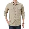 Men's Plus Size Casual Long-Sleeve Cotton Shirt - Spring/Autumn 2026 Collection