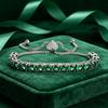 Elegant 4mm Zircon Women's Adjustable Stainless Steel Bracelet