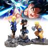 Super Saiyan Shadow Gk Future Warrior Pvc Figure Of Arm-broken Gohan Vs Android 18 Boxed Collectible