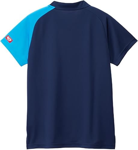 VICTAS Tischtennis Spielhemd V-GS551, JTTA-Zulassung, Feuchtigkeitsableitend, Schnelltrocknend, Dehnbar, Marineblau, Größe L (512506)