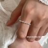 Su Chuang S925 Sterling Silver Bead Ring for Women - Cool, High-End, Round Bead Stacking Index Finger Design