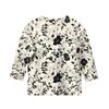 Children's 3/4 Sleeve Tops Casual Print T Shirt Round Neck Pullover Blouse