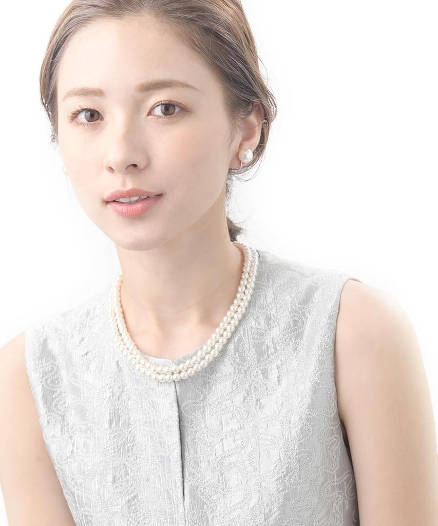 pearl short necklace [VINGTAINE] Double-strand C14-28