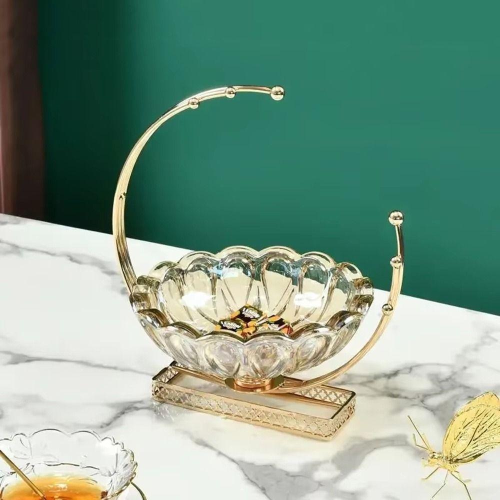 Large Capacity Flower Basket Shape Fruit Plates European Fruit Tray  Centerpiece Decoration