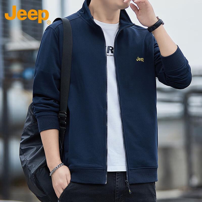 

JEEP Men s Stand-Collar Casual Cardigan Sweatshirt 2XL