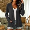 Women's Long Sleeve Casual Loose Fit Knit Cardigan for Everyday Wear