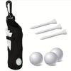 Neoprene Golf Ball Storage Bag - Holds 3 Balls, Portable Golf Ball Protective Pouch for On-the-Go Use