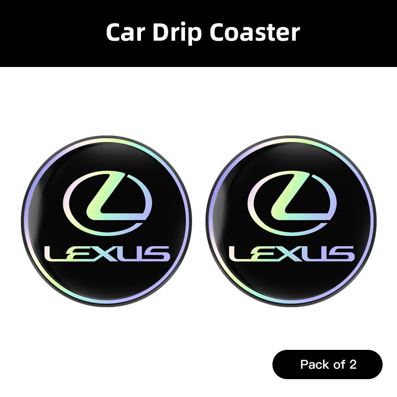 

2Pcs Car Water Cup Mat Auto Interior Storage Pad Accessories For Lexus F SPORT GX460 Ct200h IS250 ES 220D IS200 Fsport GS GX IS