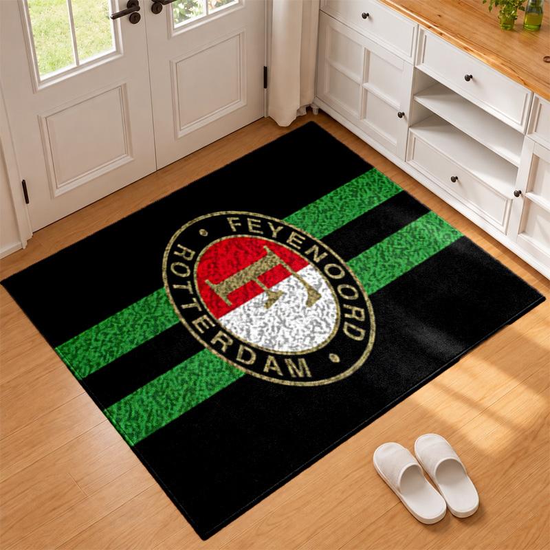 Feyenoord Rotterdam Teppich Fußmatte für Wohnzimmer oder Schlafzimmer Schutzmatte unter dem Stuhl Bürodekoration Weihnachtsgeschenk Geburtstagsgeschenk