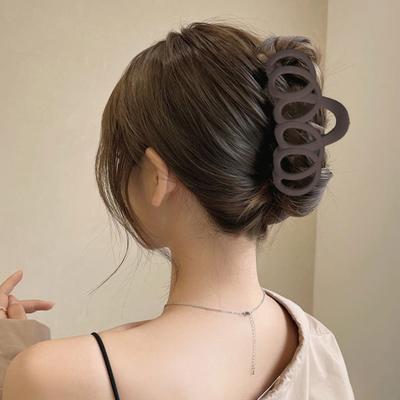 Yousheng Damen Haarspange Groß Größe Hinterkopf Haarspange Geometrisches Hohldesign Duschhaarklammer Haaraccessoires