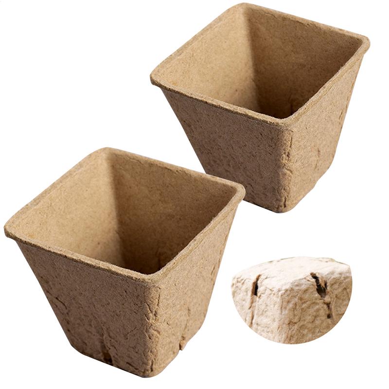 10 Pcs Peat Pots for Seedling Outdoor Garden Germination Nursery Pots Pulp Biodegradable Seed Starter Pots Kits