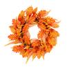 50cm Autumn Leaf Wreath Front Door Decoration Thanksgiving Fall Harvest Festival Seasonal Home Decor Artificial Leaf Garland