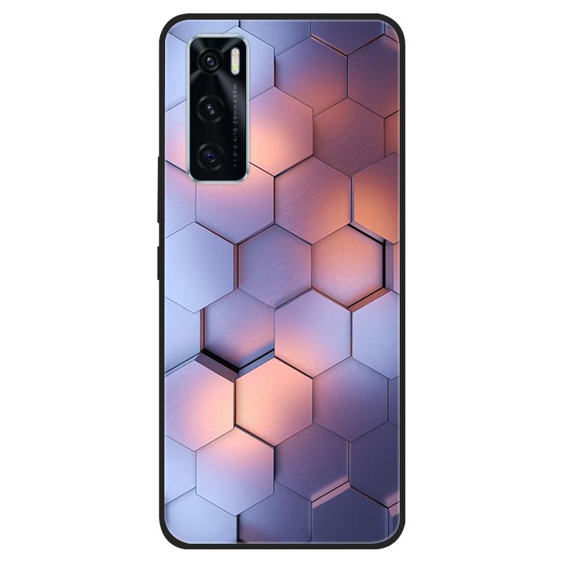 For Vivo V20 SE Case V20SE Silicone Cat Painted Soft Black Cover for VivoV20 V20SE V2022 V2023 Cover TPU Coque Protective Capa