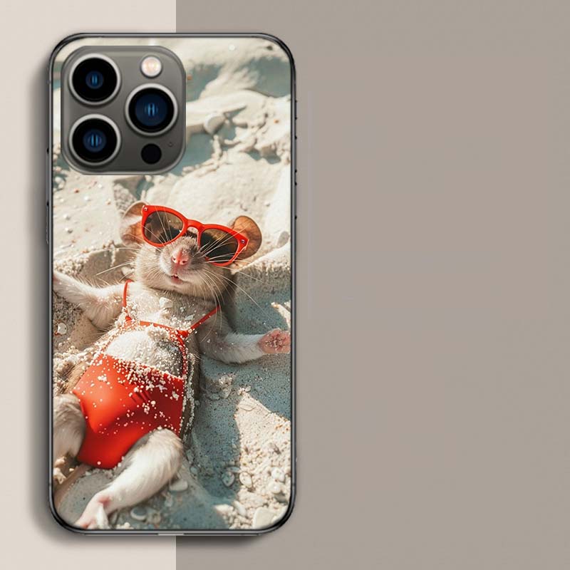 Cute Hamster Phone Case For Iphone 17 Air 15 Pro 14 Plus 16 Pro Max 12 13 Mini 11 16E X XS Cover Cute Fundas