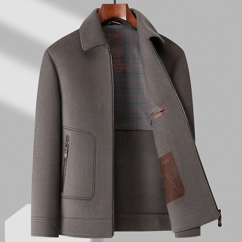 100 % Wolle Herbst und Winter Doppelseitige Wolljacke Business Casual Down Take-off Liner Tooling Jacke Herrenjacke